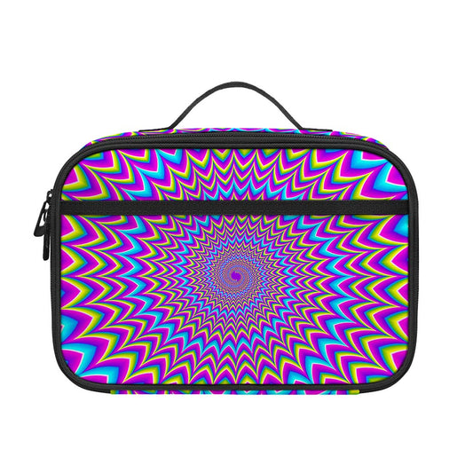 Dizzy Spiral Moving Optical Illusion Portable Lunch Bag