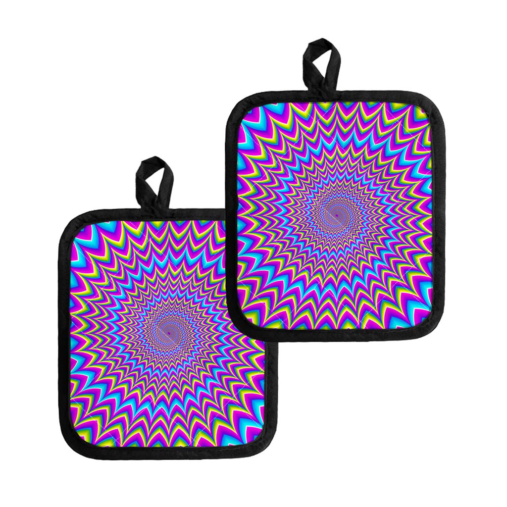 Dizzy Spiral Moving Optical Illusion Pot Holders