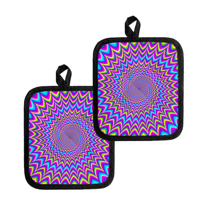 Dizzy Spiral Moving Optical Illusion Pot Holders
