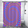 Dizzy Spiral Moving Optical Illusion Premium Shower Curtain