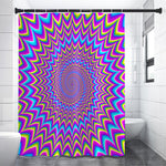Dizzy Spiral Moving Optical Illusion Premium Shower Curtain
