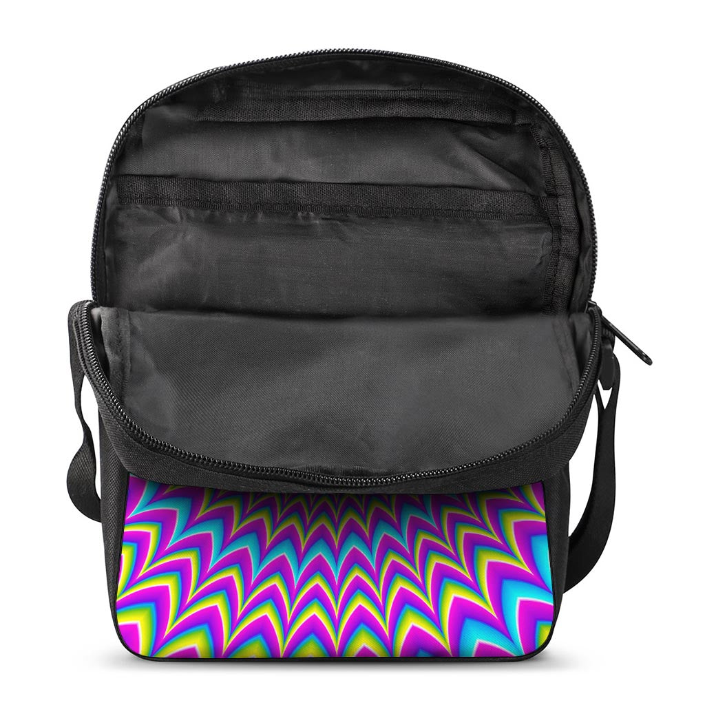 Dizzy Spiral Moving Optical Illusion Rectangular Crossbody Bag