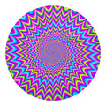 Dizzy Spiral Moving Optical Illusion Round Blanket