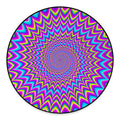 Dizzy Spiral Moving Optical Illusion Round Floor Mat
