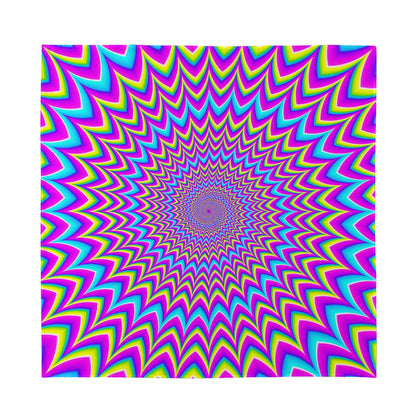 Dizzy Spiral Moving Optical Illusion Silk Bandana
