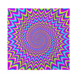 Dizzy Spiral Moving Optical Illusion Silk Bandana
