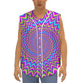 Dizzy Spiral Moving Optical Illusion Sleeveless Baseball Jersey