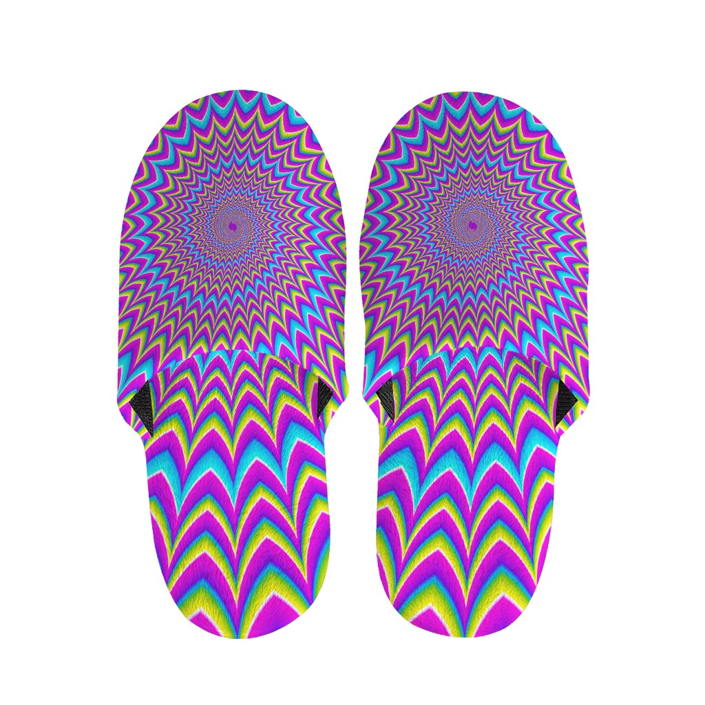 Dizzy Spiral Moving Optical Illusion Slippers