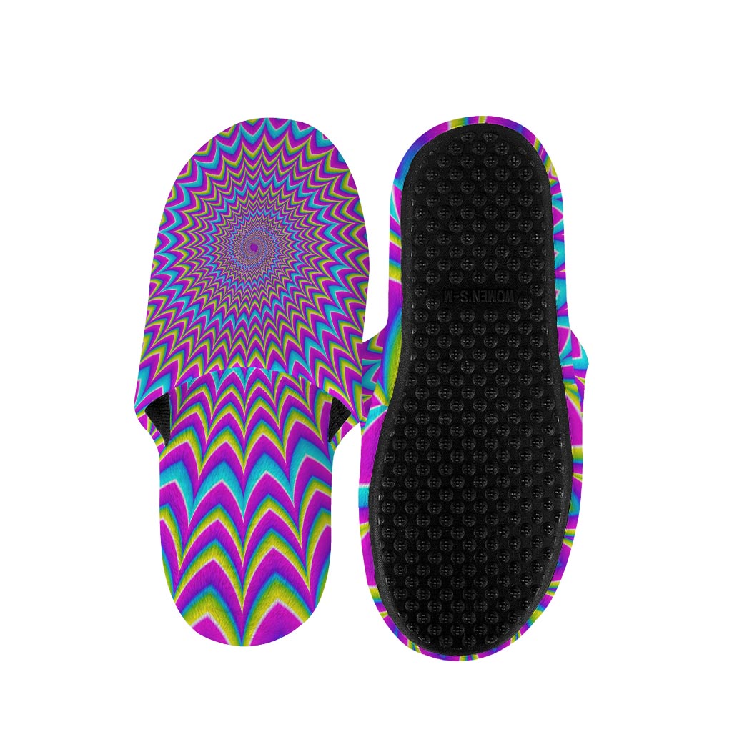 Dizzy Spiral Moving Optical Illusion Slippers