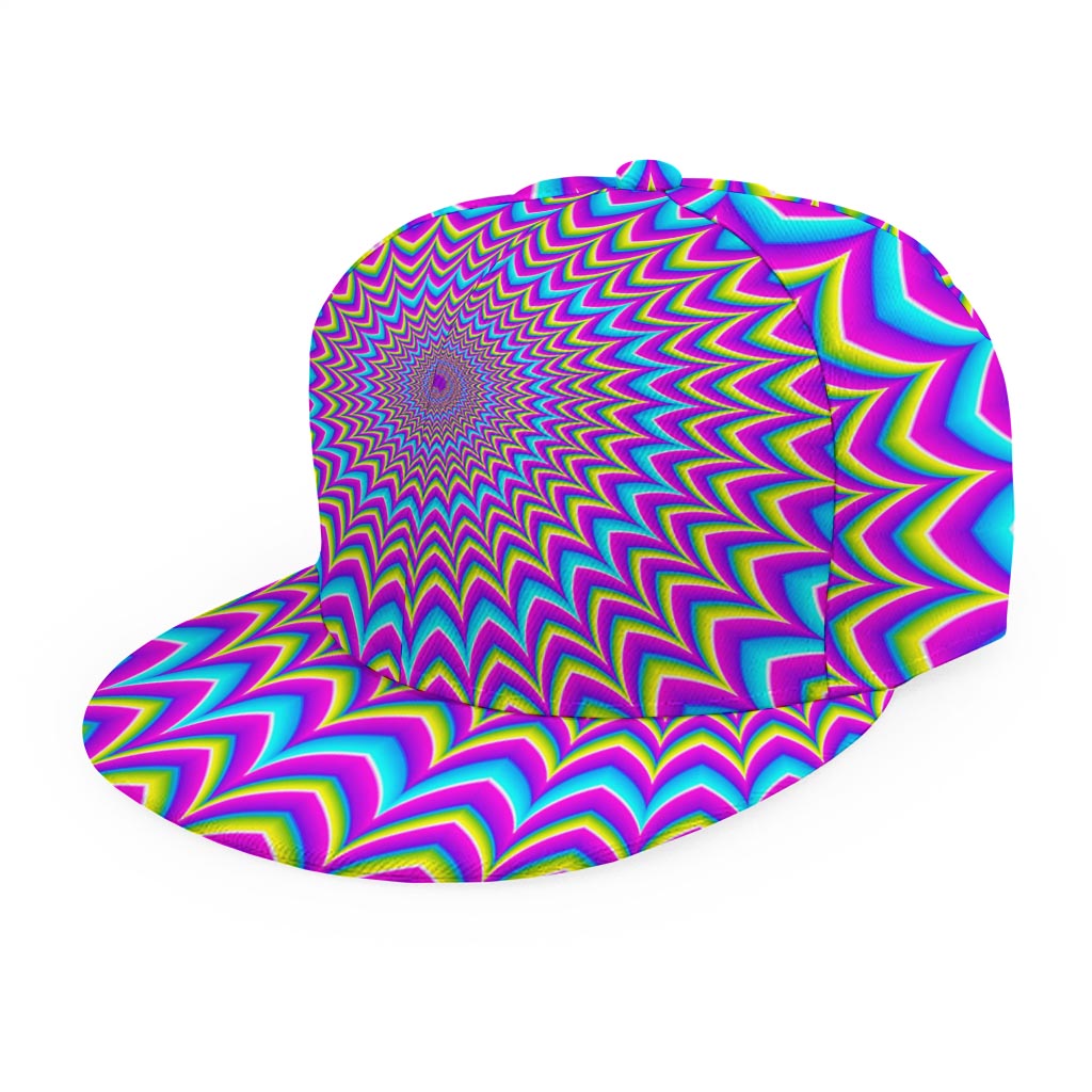 Dizzy Spiral Moving Optical Illusion Snapback Cap