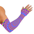 Dizzy Spiral Moving Optical Illusion Sun Protection Arm Sleeves