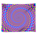 Dizzy Spiral Moving Optical Illusion Tapestry