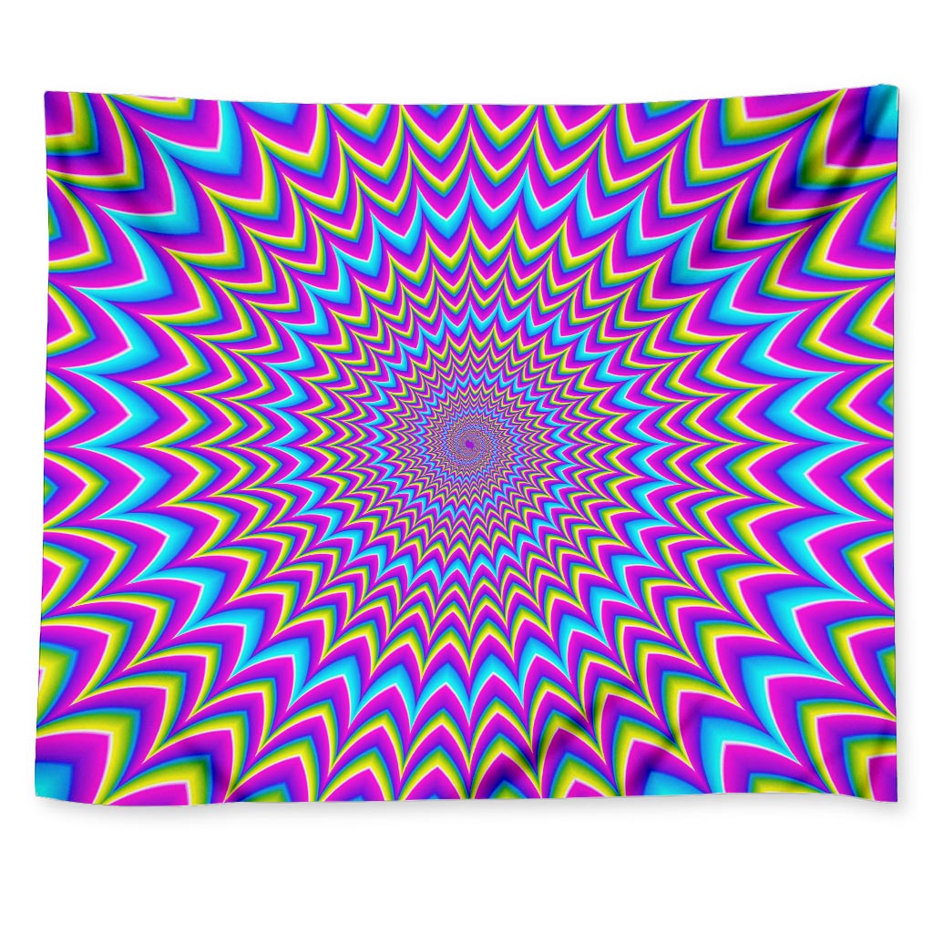 Dizzy Spiral Moving Optical Illusion Tapestry