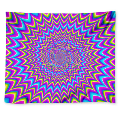 Dizzy Spiral Moving Optical Illusion Tapestry