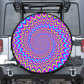 Dizzy Spiral Moving Optical Illusion Tire Cover