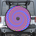 Dizzy Spiral Moving Optical Illusion Tire Cover With Camera Hole