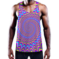 Dizzy Spiral Moving Optical Illusion Men's Workout Tank Top