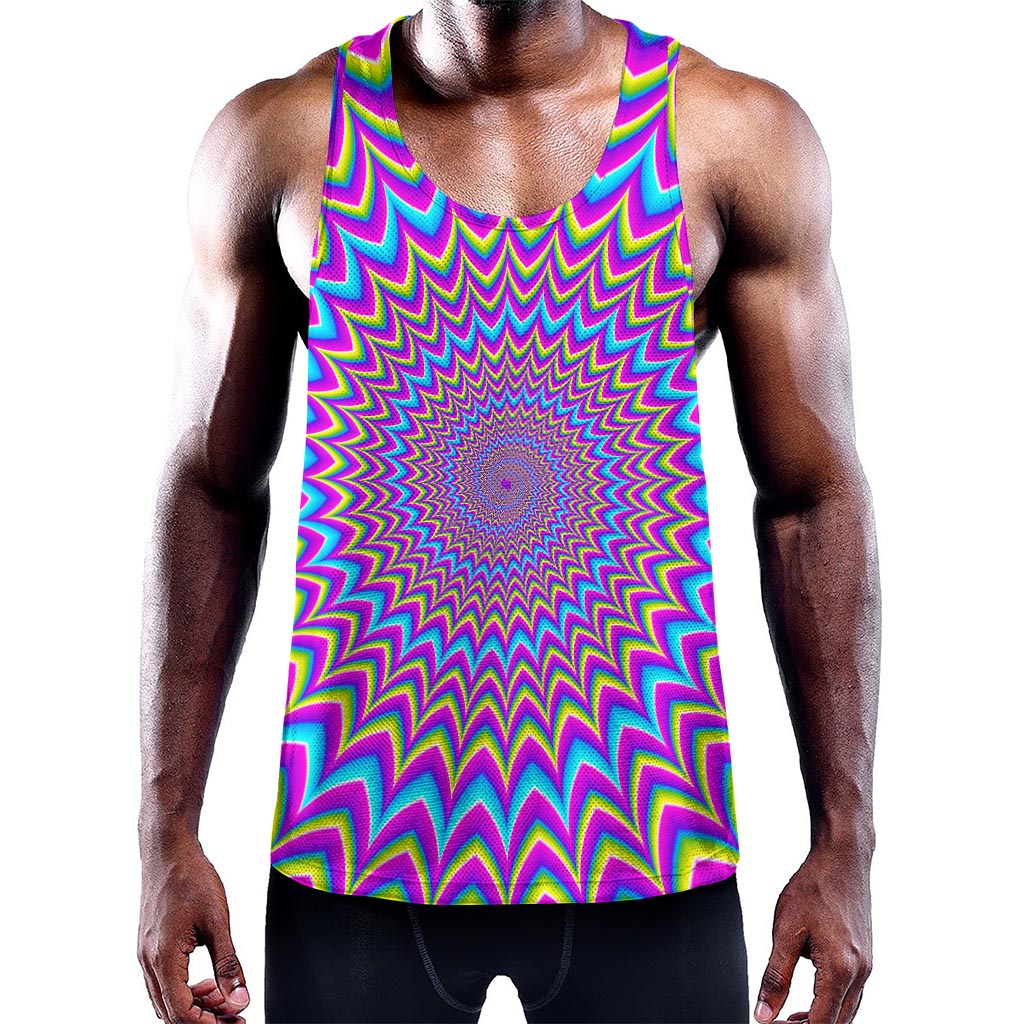 Dizzy Spiral Moving Optical Illusion Training Tank Top