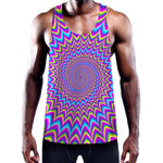 Dizzy Spiral Moving Optical Illusion Training Tank Top