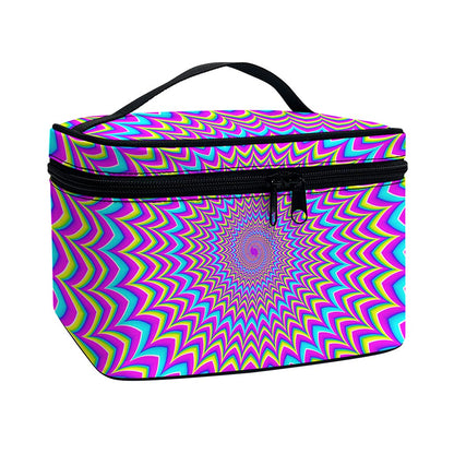 Dizzy Spiral Moving Optical Illusion Travel Makeup Bag