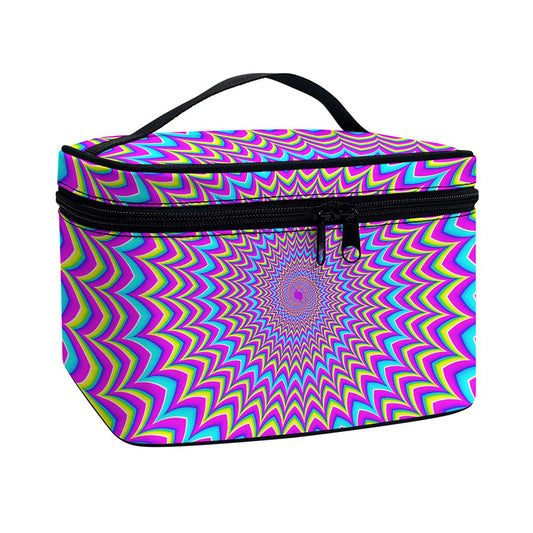 Dizzy Spiral Moving Optical Illusion Travel Makeup Bag