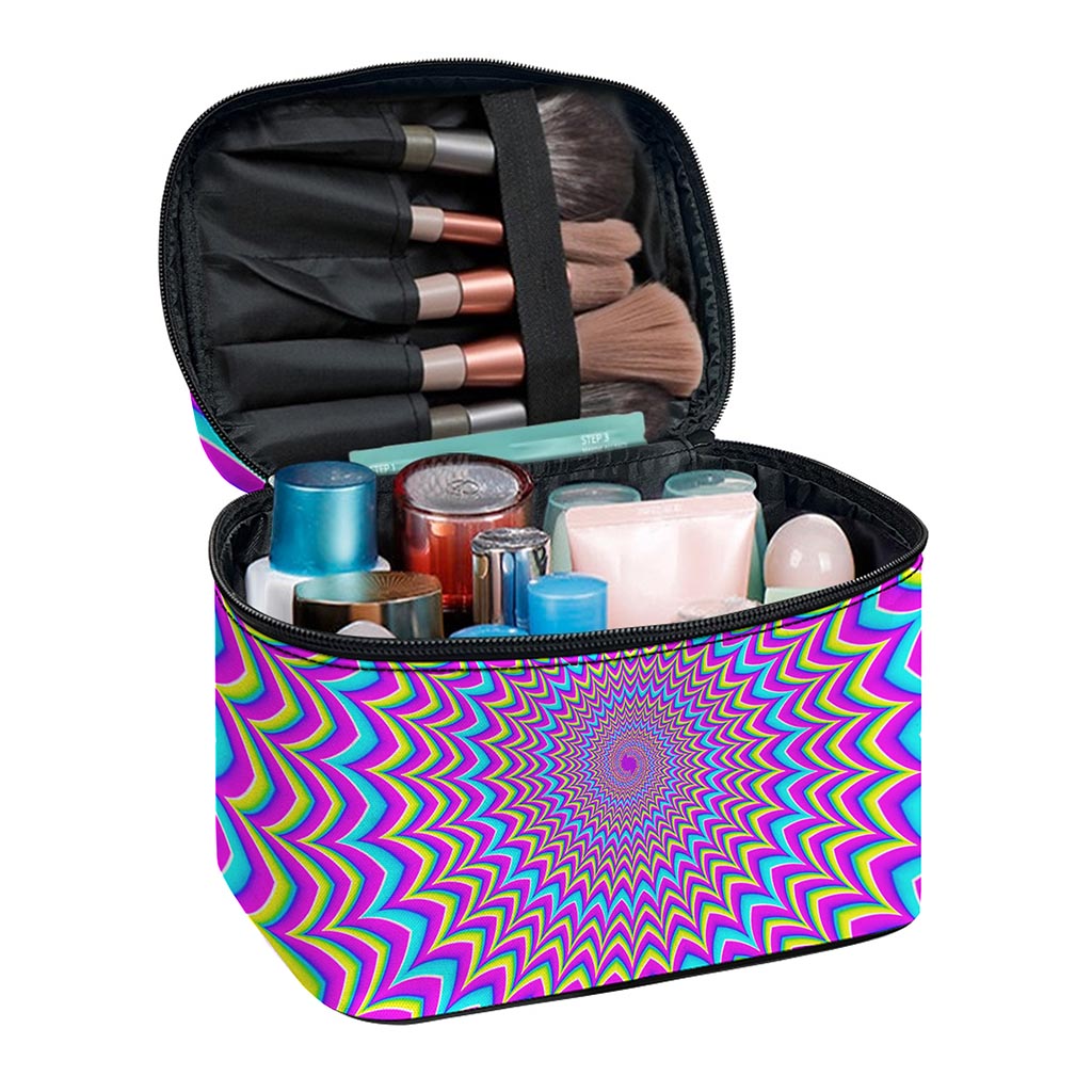 Dizzy Spiral Moving Optical Illusion Travel Makeup Bag