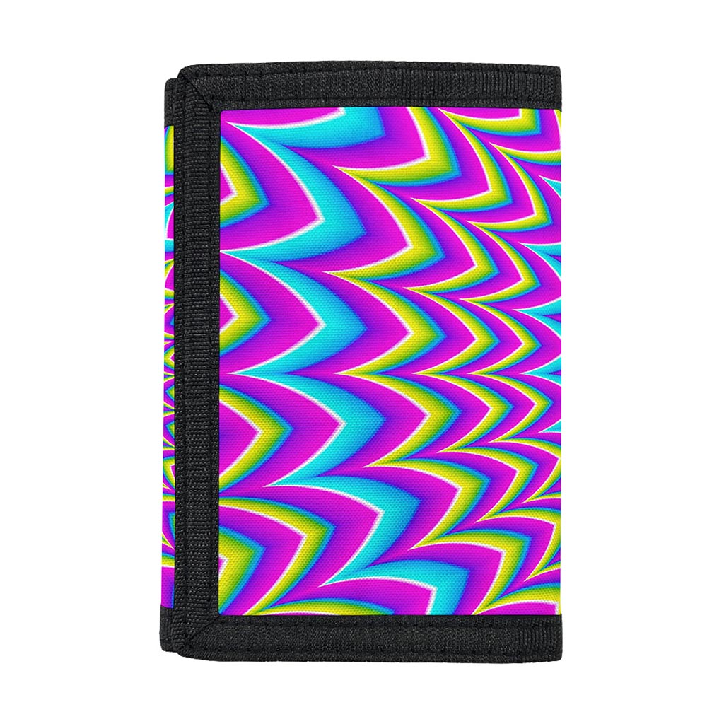 Dizzy Spiral Moving Optical Illusion Trifold Wallet