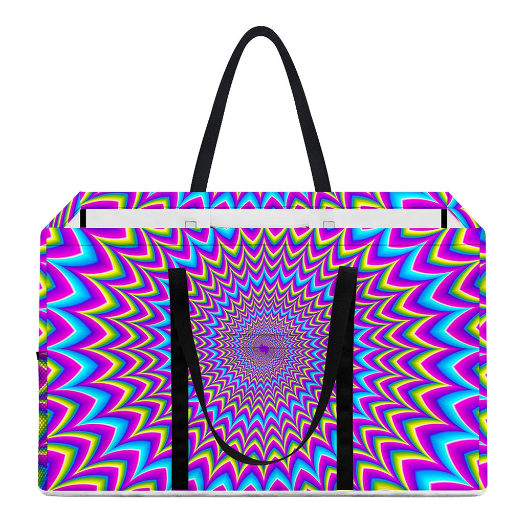 Dizzy Spiral Moving Optical Illusion Utility Tote Bag