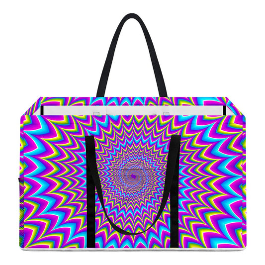Dizzy Spiral Moving Optical Illusion Utility Tote Bag