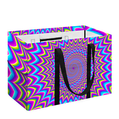 Dizzy Spiral Moving Optical Illusion Utility Tote Bag
