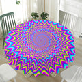 Dizzy Spiral Moving Optical Illusion Waterproof Round Tablecloth