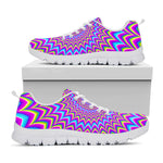 Dizzy Spiral Moving Optical Illusion White Running Shoes