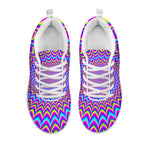 Dizzy Spiral Moving Optical Illusion White Running Shoes