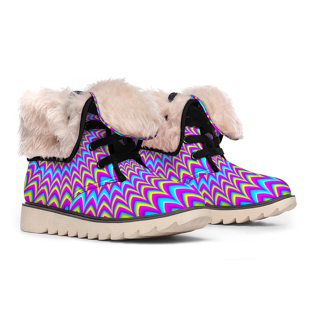 Dizzy Spiral Moving Optical Illusion Winter Boots