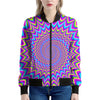 Dizzy Spiral Moving Optical Illusion Women's Bomber Jacket