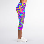 Dizzy Spiral Moving Optical Illusion Women's Capri Leggings