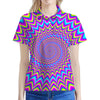 Dizzy Spiral Moving Optical Illusion Women's Polo Shirt