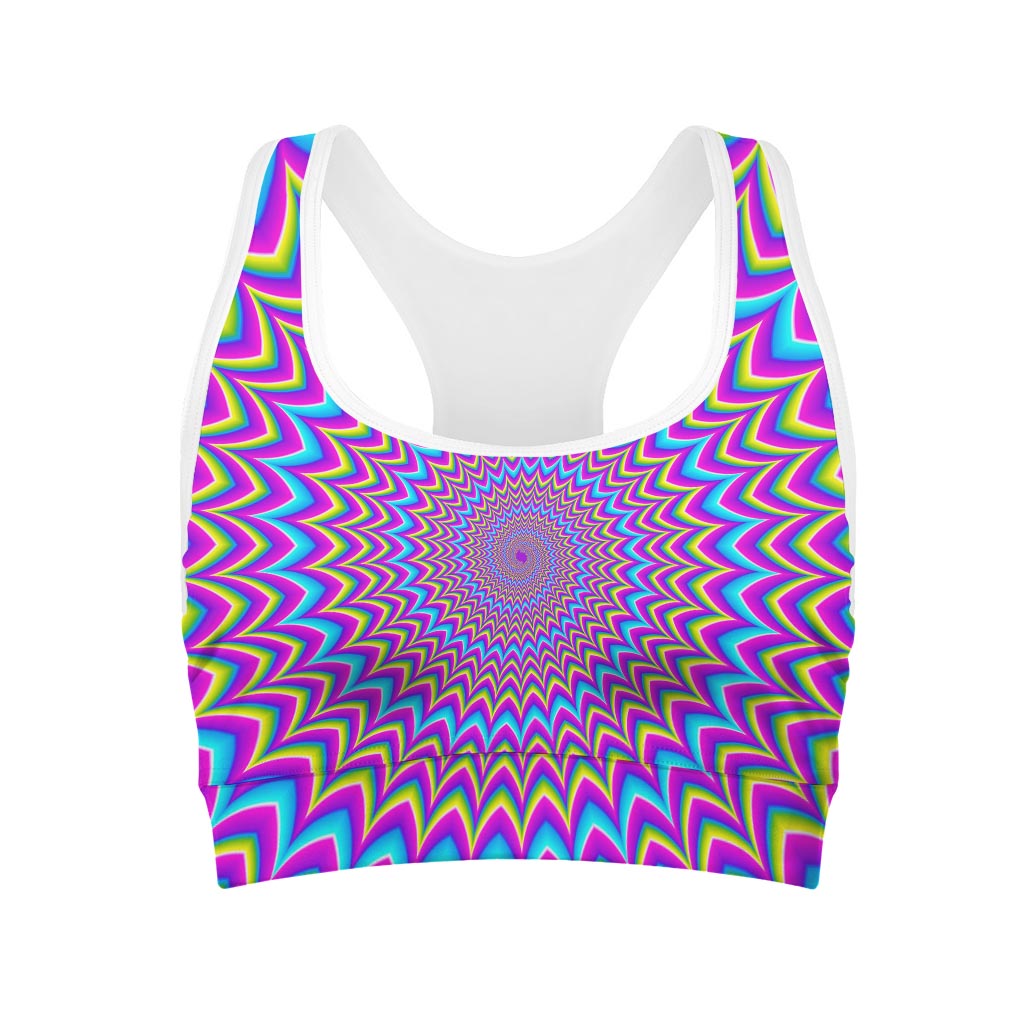 Dizzy Spiral Moving Optical Illusion Women's Sports Bra
