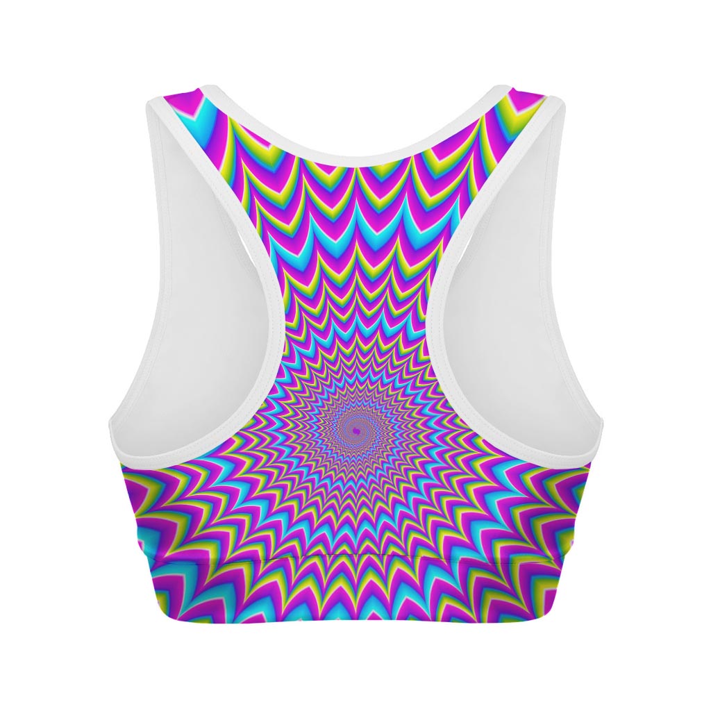 Dizzy Spiral Moving Optical Illusion Women's Sports Bra