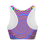 Dizzy Spiral Moving Optical Illusion Women's Sports Bra