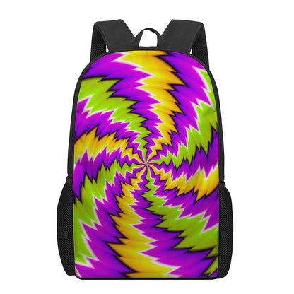 Dizzy Vortex Moving Optical Illusion 17 Inch Backpack