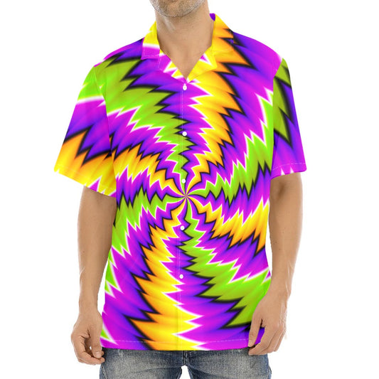 Dizzy Vortex Moving Optical Illusion Aloha Shirt