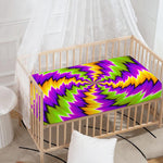 Dizzy Vortex Moving Optical Illusion Baby Crib Sheet