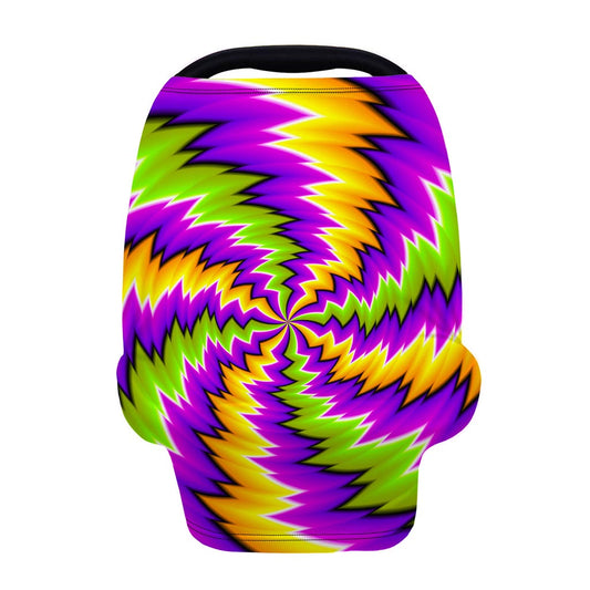 Dizzy Vortex Moving Optical Illusion Baby Seat Cover