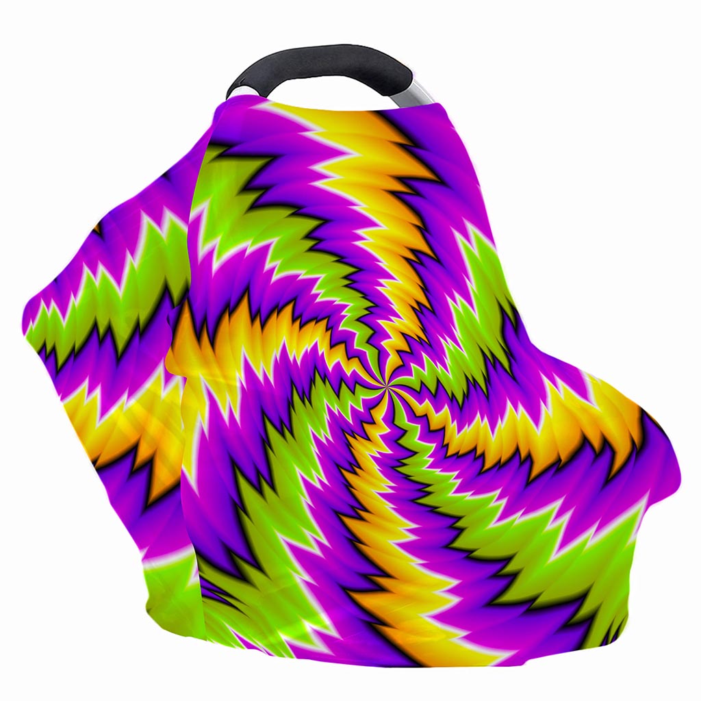 Dizzy Vortex Moving Optical Illusion Baby Seat Cover