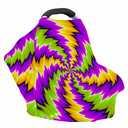 Dizzy Vortex Moving Optical Illusion Baby Seat Cover