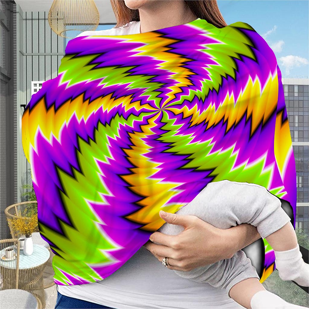 Dizzy Vortex Moving Optical Illusion Baby Seat Cover