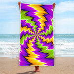 Dizzy Vortex Moving Optical Illusion Beach Towel