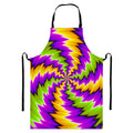 Dizzy Vortex Moving Optical Illusion Bib Apron With Pocket