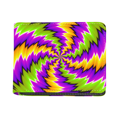 Dizzy Vortex Moving Optical Illusion Bifold Wallet